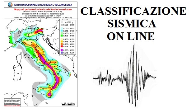 CLASSIFICAZIONE SISMICA ON LINE